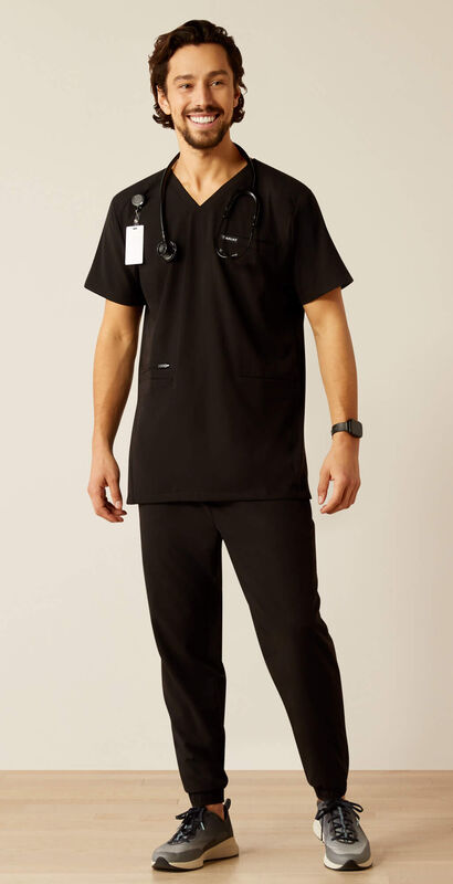 Derham 6 Pocket Scrub Top Full